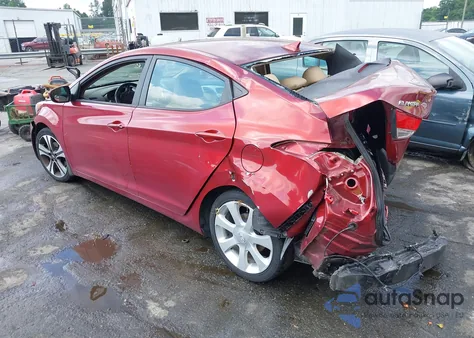 2013 Hyundai Elantra Limited from USA, damaged, VIN 5NPDH4AE5DH214213